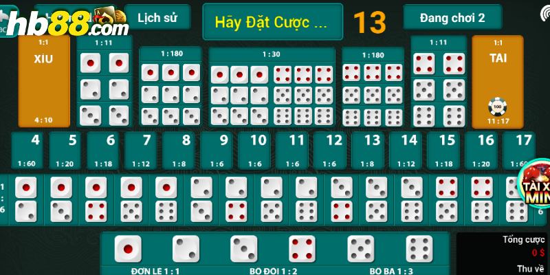 Cách tính tài xỉu
